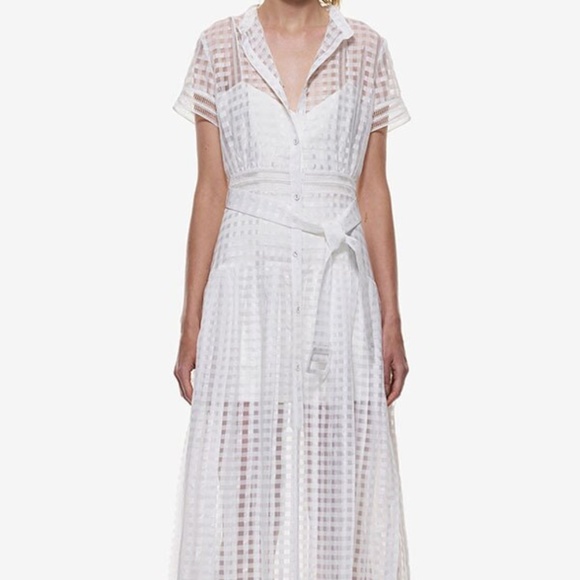 CHECK SHIRT DRESS- SELF PORTRAIT - Picture 1 of 2